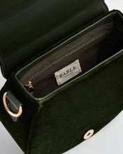 Load image into Gallery viewer, Sunflower Green Velvet Embroidered Top Handle Bag
