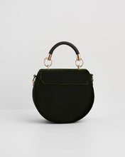 Load image into Gallery viewer, Sunflower Green Velvet Embroidered Top Handle Bag
