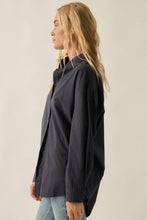 Load image into Gallery viewer, Plaid Button-Front Collared Long-Sleeve Oversize Shirt
