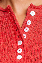 Load image into Gallery viewer, Long Sleeves Button-Front Half Placket Knit Sweater
