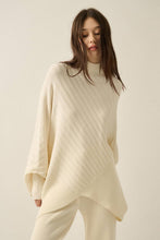 Load image into Gallery viewer, Knit Asymmetrical Dolman-Sleeve Sweater
