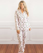 Load image into Gallery viewer, Sugarplum Gingham Flannel Christmas Pajama Set
