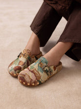Load image into Gallery viewer, The Toni | Floral Tapestry Studded Buckle Clog
