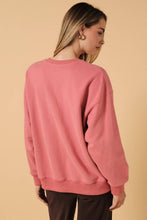 Load image into Gallery viewer, ROUND NECK "COFFEE WEATHER" EMBROIDERY SWEATSHIRT
