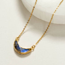 Load image into Gallery viewer, 14Kt Sterling Silver Eclipse Necklace - Labradorite
