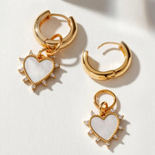 Load image into Gallery viewer, Dolce Cuore Charm Huggie Hoop Earring
