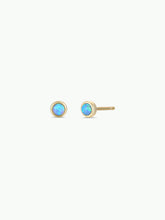 Load image into Gallery viewer, Simple Stud - Fire Opal- Gold Earrings
