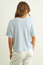 Load image into Gallery viewer, STRIPE SLUB SHORT SLEEVE TOP
