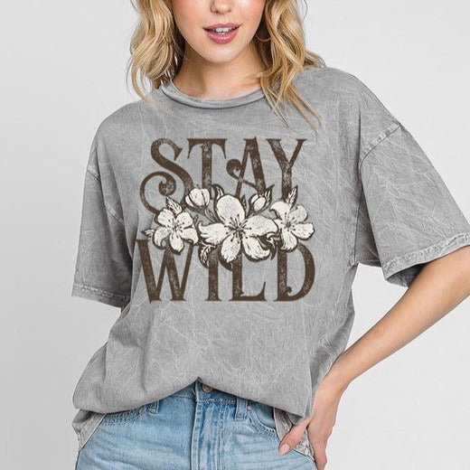 Stay Wild Boho Floral Tee