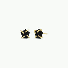 Load image into Gallery viewer, Druzy Prong - Black - Earrings
