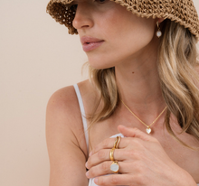 Load image into Gallery viewer, Pearl Drop - Gold Earrings
