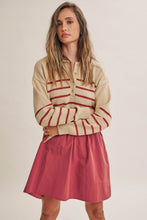 Load image into Gallery viewer, THE SANDY STRIPED POLO SWEATER MINI DRESS
