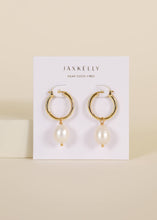 Load image into Gallery viewer, Pearl Drop - Gold Earrings
