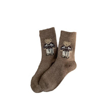 Load image into Gallery viewer, Thick Warm Wool Socks Bear Knit Crew Socks
