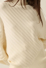 Load image into Gallery viewer, Knit Asymmetrical Dolman-Sleeve Sweater
