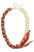 Load image into Gallery viewer, Maddie Chain Scarf Necklace in Burnt Orange
