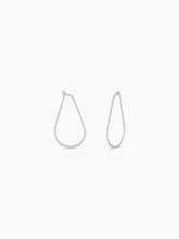 Load image into Gallery viewer, Silver Long Oval Hoop
