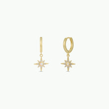 Load image into Gallery viewer, Celestial - Starburst Mini Hoop - Gold Earrings
