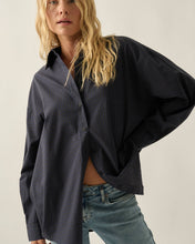 Load image into Gallery viewer, Plaid Button-Front Collared Long-Sleeve Oversize Shirt
