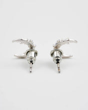Load image into Gallery viewer, Nightshade Moon Silver Stud Earrings
