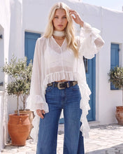Load image into Gallery viewer, RUFFLED BOHO BLOUSE
