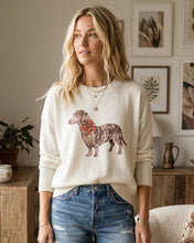 Load image into Gallery viewer, Lightweight Dog Graphic Knit Sweater
