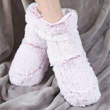 Load image into Gallery viewer, Marshmallow Lavender Warmies Boots Top Selling Wellness Item
