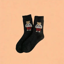 Load image into Gallery viewer, Thick Warm Wool Socks Bear Knit Crew Socks
