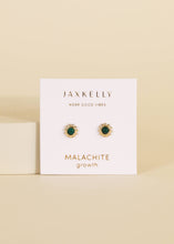 Load image into Gallery viewer, Sun Stud - Malachite - Earrings
