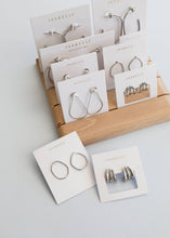 Load image into Gallery viewer, Silver Long Oval Hoop
