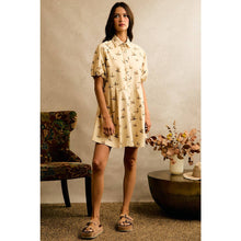Load image into Gallery viewer, MALLARD DUCK PRINT PUFF SLEEVE MINI DRESS
