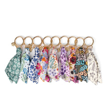 Load image into Gallery viewer, Floral Satin Keychain
