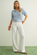 Load image into Gallery viewer, COLLARED SHORT SLEEVE KNITTED TOP
