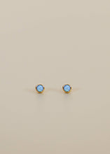 Load image into Gallery viewer, Simple Stud - Fire Opal- Gold Earrings
