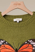 Load image into Gallery viewer, Embroidered Butterfly Crewneck Sweater
