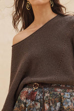 Load image into Gallery viewer, Short-Sleeve Pointelle Ribbed Knit Sweater
