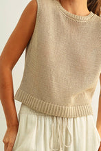 Load image into Gallery viewer, SLEEVELESS KNITTED TOP
