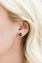 Load image into Gallery viewer, Druzy Prong - Black - Earrings
