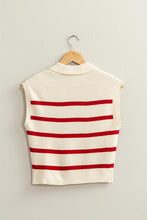 Load image into Gallery viewer, Striped Polo Vest
