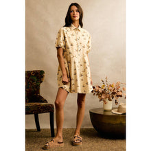 Load image into Gallery viewer, MALLARD DUCK PRINT PUFF SLEEVE MINI DRESS
