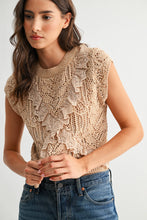 Load image into Gallery viewer, RUFFLED CROCHET KNIT TANK
