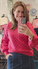 Load and play video in Gallery viewer, The Amora Heart Dot Sweater
