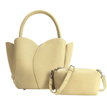 Load image into Gallery viewer, Tulip Yellow Recycled Vegan Leather Top Handle Bag
