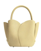 Load image into Gallery viewer, Tulip Yellow Recycled Vegan Leather Top Handle Bag

