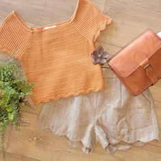 The Autumn Knit Sweater Crop Top