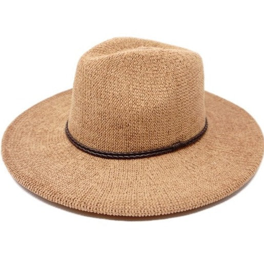 Pecan Knit Woven Rancher Hat