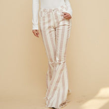 Load image into Gallery viewer, The Aviva Stripped Denim Flare Pant
