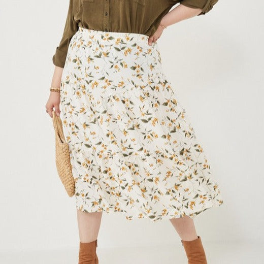 The Hayden Midi Floral Skirt
