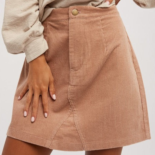 The Cinnamon Corduroy Mini Skirt