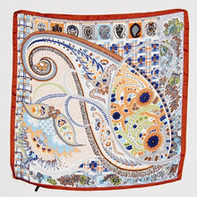 Load image into Gallery viewer, Ornate Paisley Design Square Scarf
